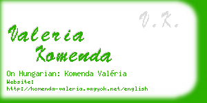 valeria komenda business card