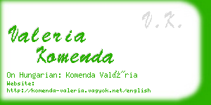 valeria komenda business card